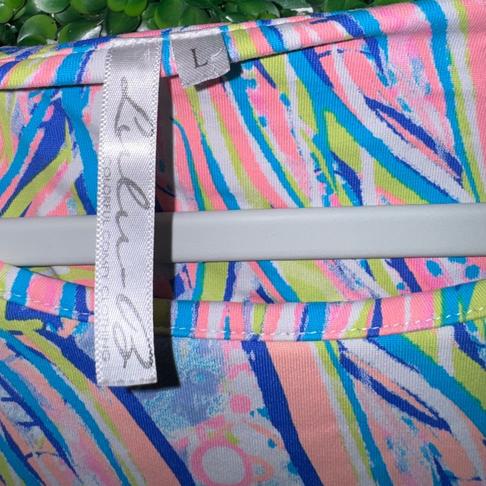 Lulu-B Pink and Blue Pineapple Print Mini Dress - Picture 4 of 6